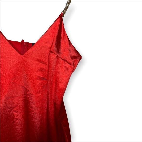 ✨Shinnin On You Mini Satin Red Dress✨ - Picture 8 of 9